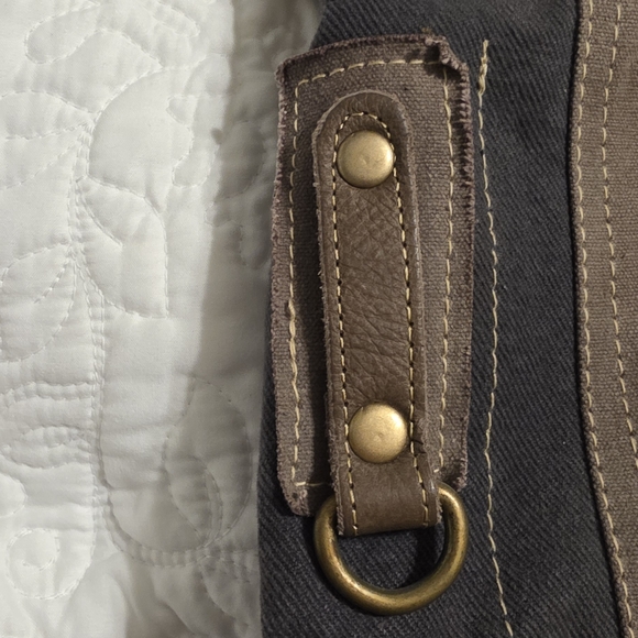 Myra Bag Brown and Gray Tote - Picture 8 of 11